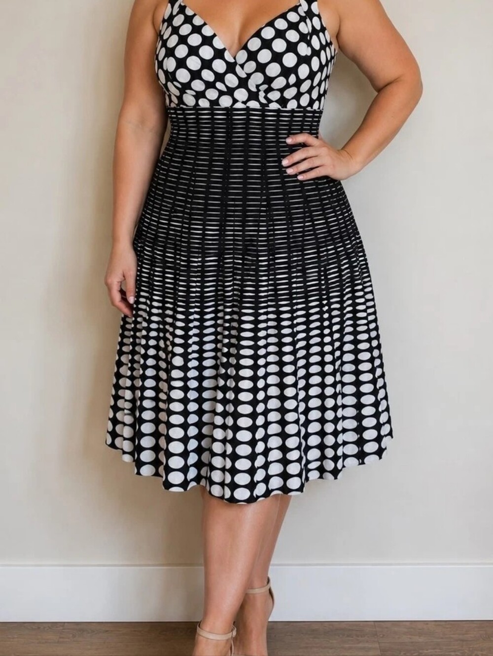 Vintage Halter Spring Dress Drop Waist Fit And Flare Pleated Retro DISCONTINUED